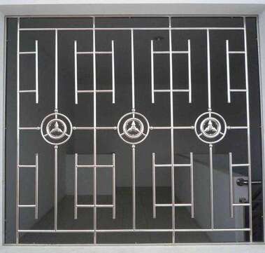 Modern Stainless Steel Window Grill, For Apartment